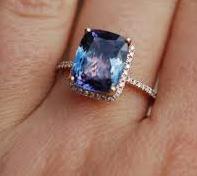 wearing  tanzanite rings