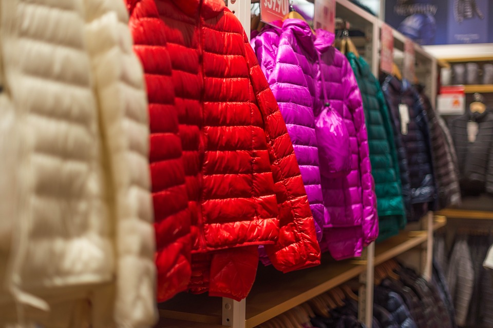Clothing on display